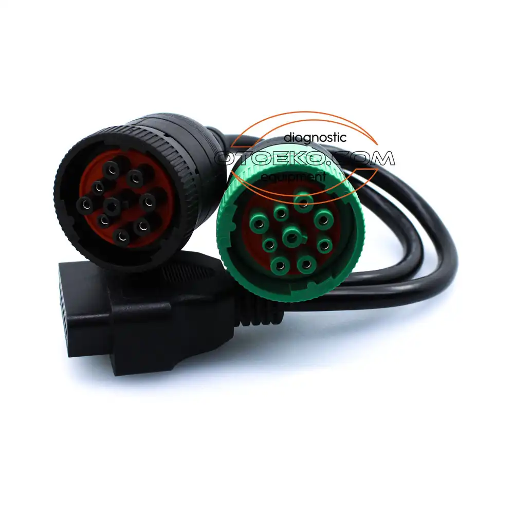 J1939 9 + 9 Pin - Obd2 OBD2 Diagnostic Adapter Cable - 9